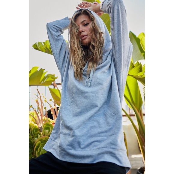 Carmella Gray Cold Shoulder Hoodie - Picture 8 of 13